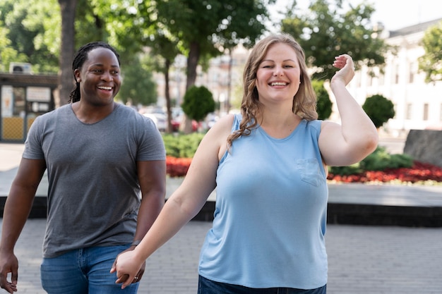 Free photo love concept with happy couple spending time together