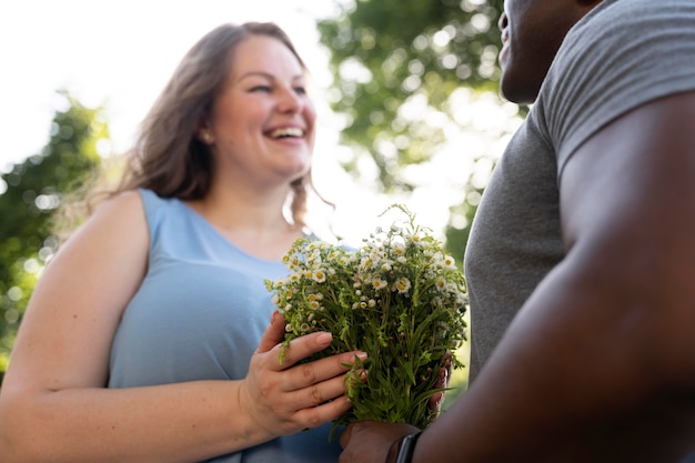 Free photo love concept with happy couple spending time together