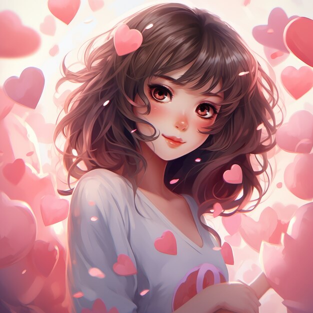 Love illustrated anime style