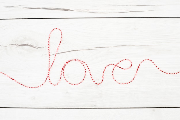 Free Photo love inscription of thread