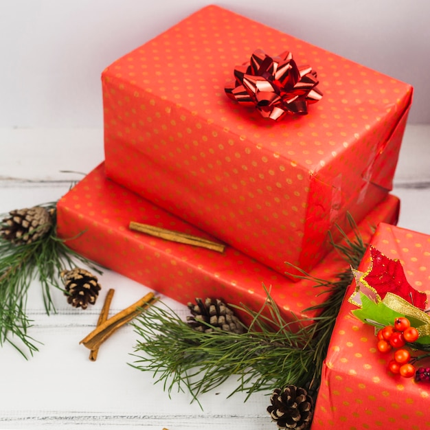 Lovely christmas gifts composition