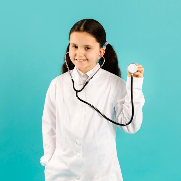 Lovely doctor posing with stethoscope