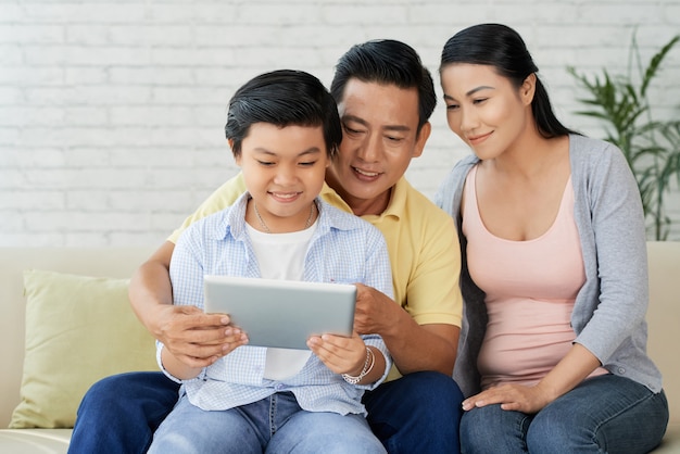 Loving Family Enjoying Peaceful Evening