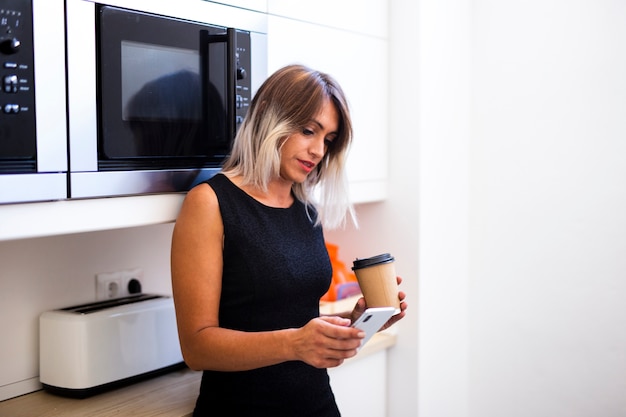 Low angle business woman in break