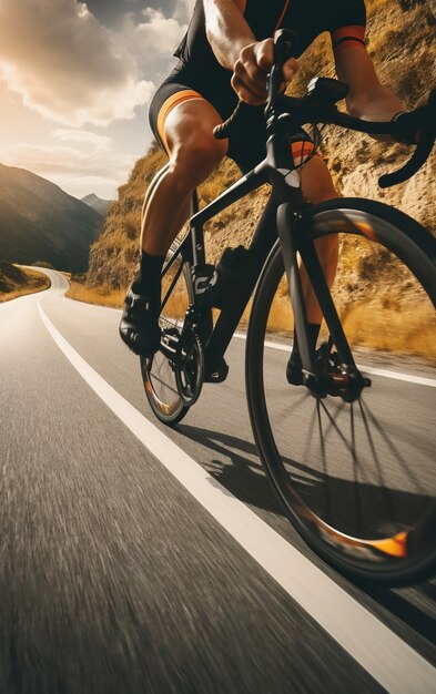 Low angle man on bicycle  outdoors