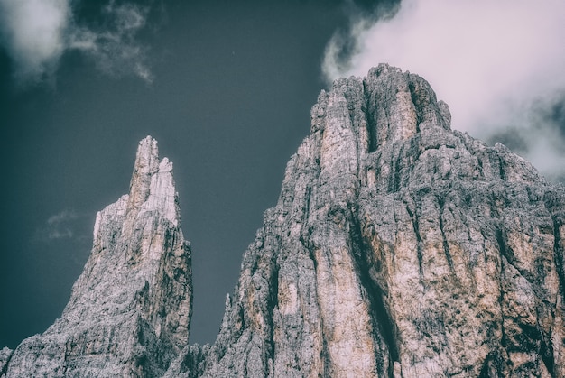 Free photo low angle of mountains