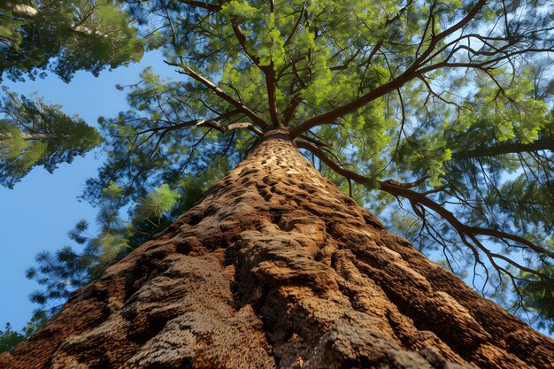 Low angle perspective of tree with beautiful canopy