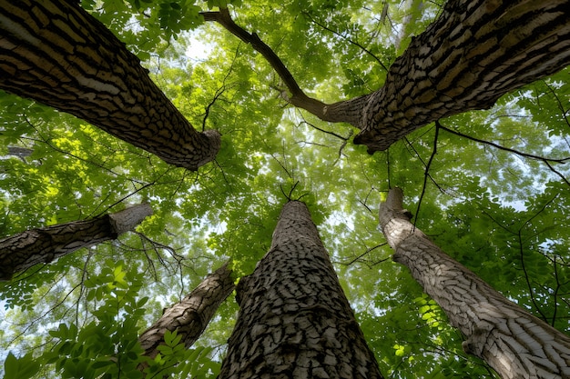 Low angle perspective of tree with beautiful canopy