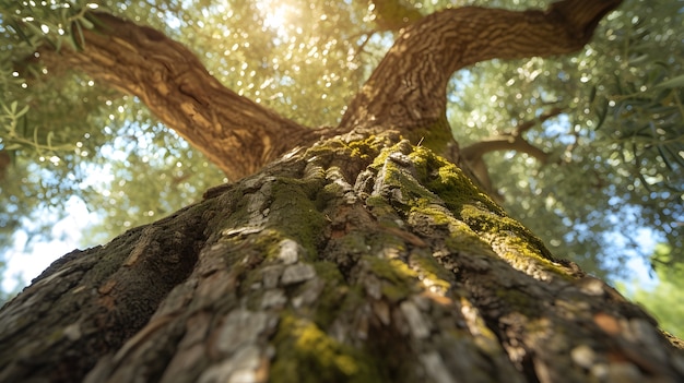 Low angle perspective of tree with beautiful canopy