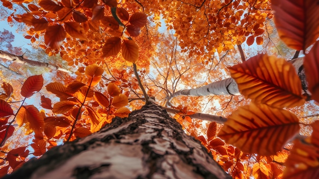 Low angle perspective of tree with beautiful canopy