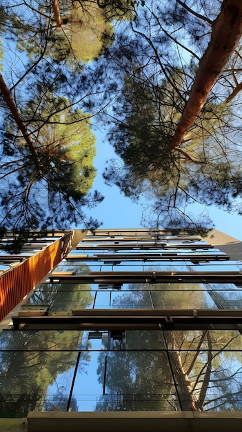 Low angle perspective of tree with beautiful canopy