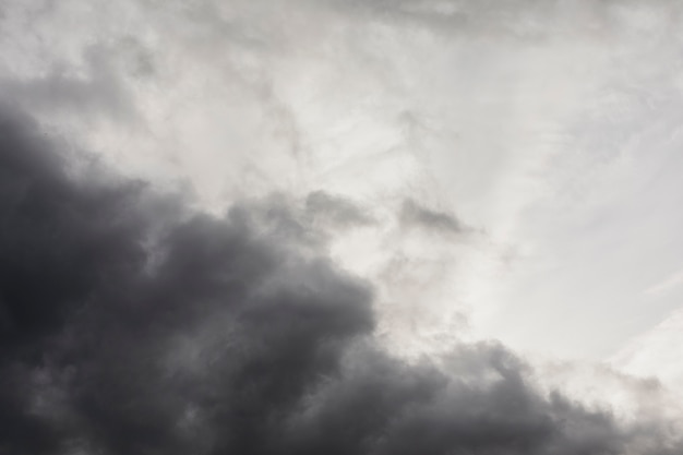 Low angle seaside clouds view