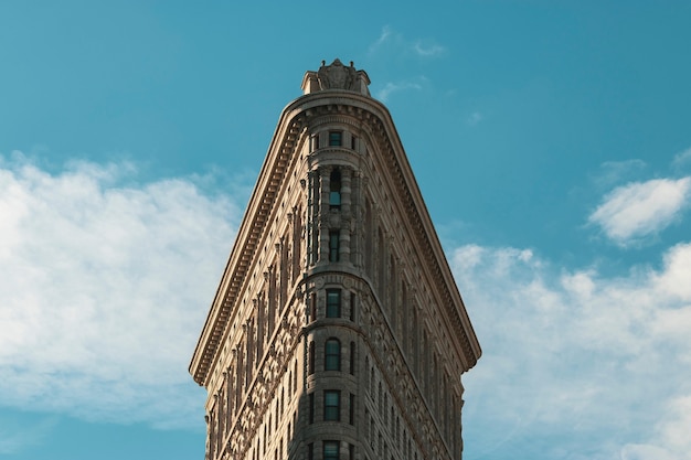 Free Photo low angle shot of flatiron building in madison square park in new york, usa