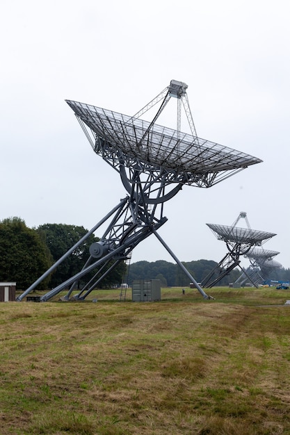 Free Photo low angle shot of a radio telescope near westerbork in the netherlands