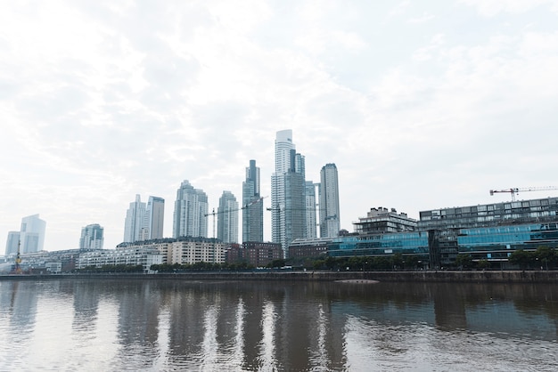 Free Photo low angle view of city skyline