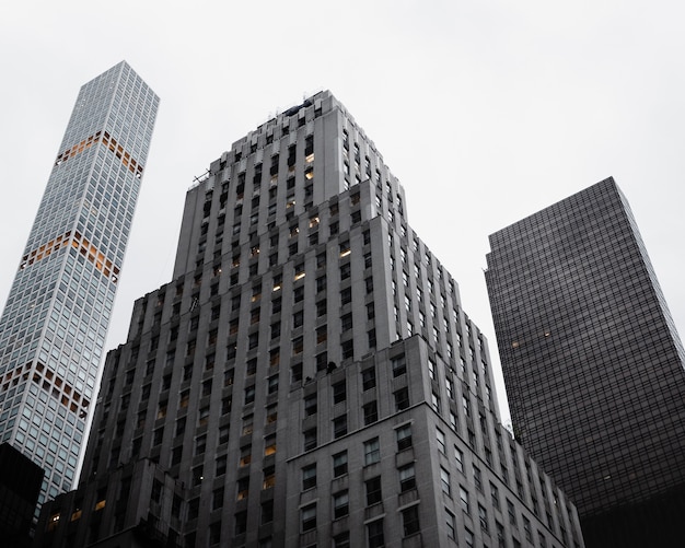 Free photo low angle view of high-rise buildings