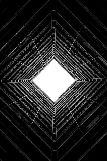 Free photo low angle view of the skylight in hong kong residential old architecture