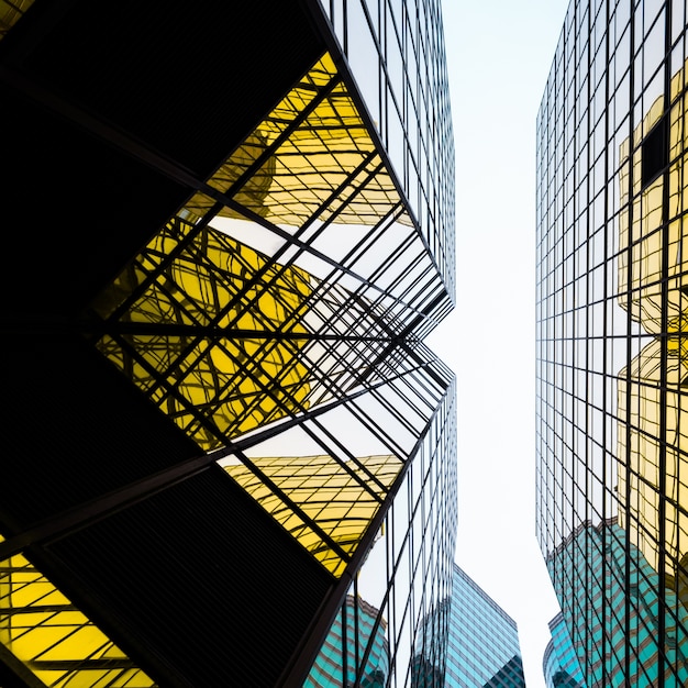 Free Photo low angle view of skyscrapers