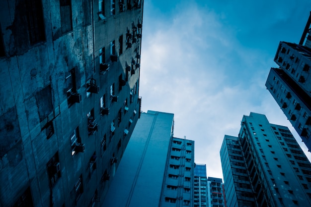 Free Photo low angle view of skyscrapers