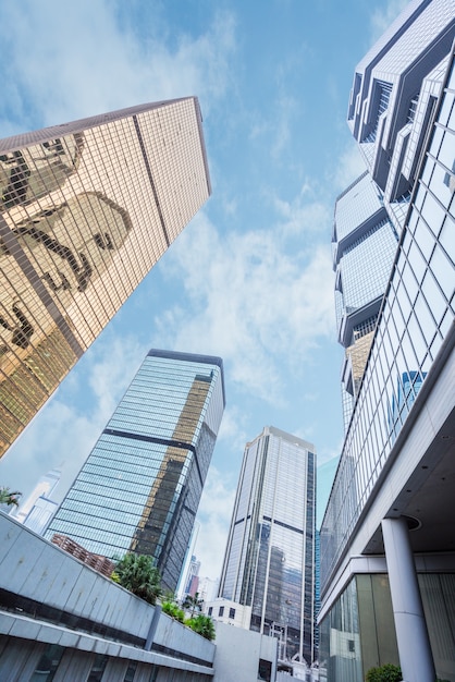 low angle view of skyscrapers