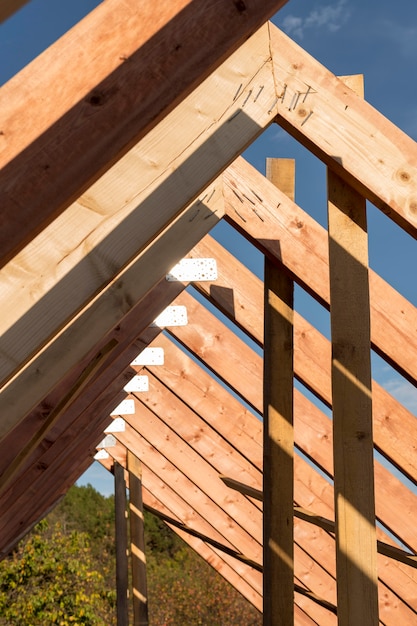 Low view construction of a house