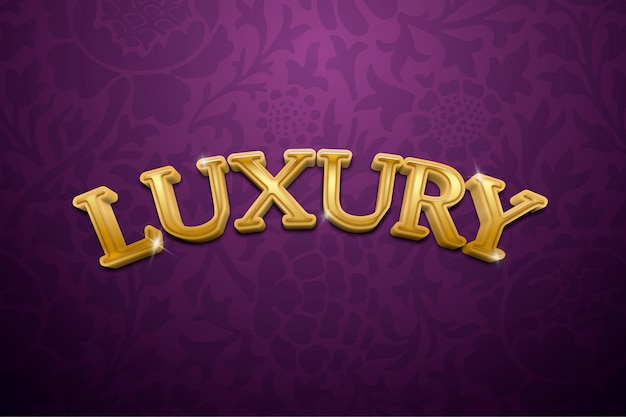 Free photo luxury 3d text in gold fancy typography illustration