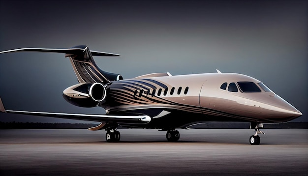 Free photo luxury airplane taking off with powerful jet engines generative ai