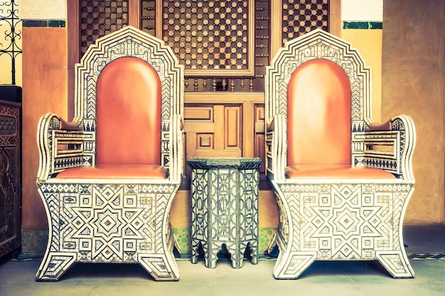 Luxury chair with morocco style