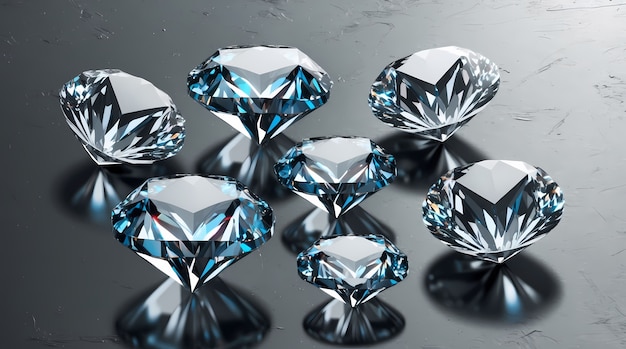 Free Photo luxury shine diamonds digital art