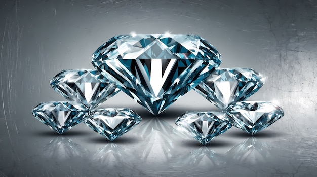 Free photo luxury shine diamonds digital art