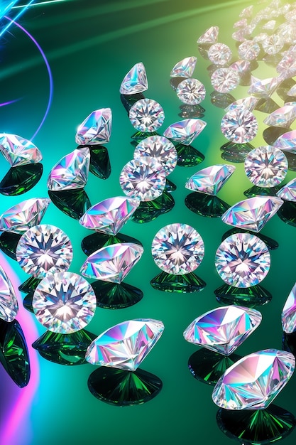 Free Photo luxury shine diamonds digital art