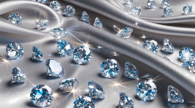 Free Photo luxury shine diamonds digital art