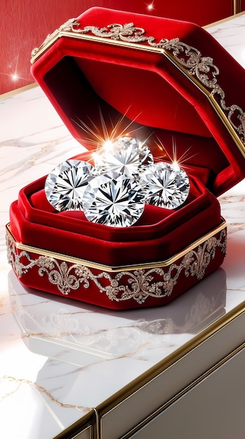 Free photo luxury shine diamonds digital art