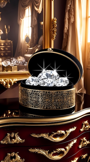 Free photo luxury shine diamonds digital art