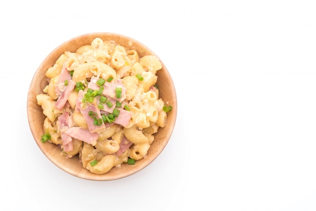 macaroni cheese and ham