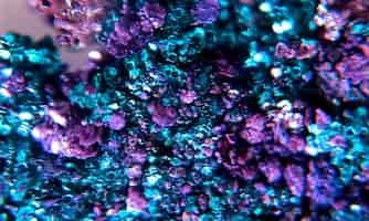 Free photo macro photography of a background with brightly colored glitter