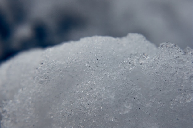 Free photo macro shot of the crystal clear snowflakes in winter