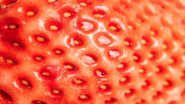 Macro strawberry texture