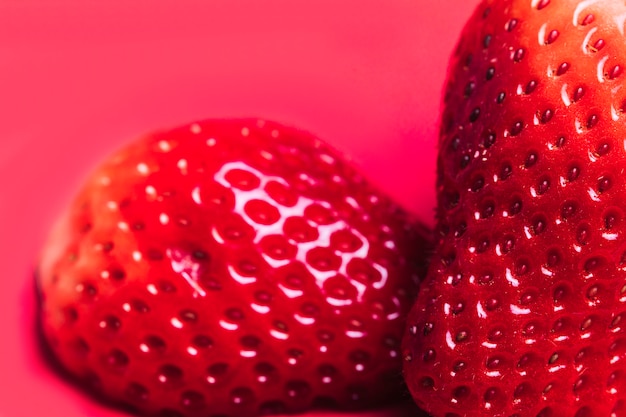 Free photo macro strawberry texture