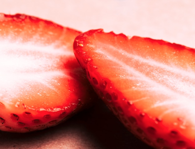 Free photo macro strawberry texture