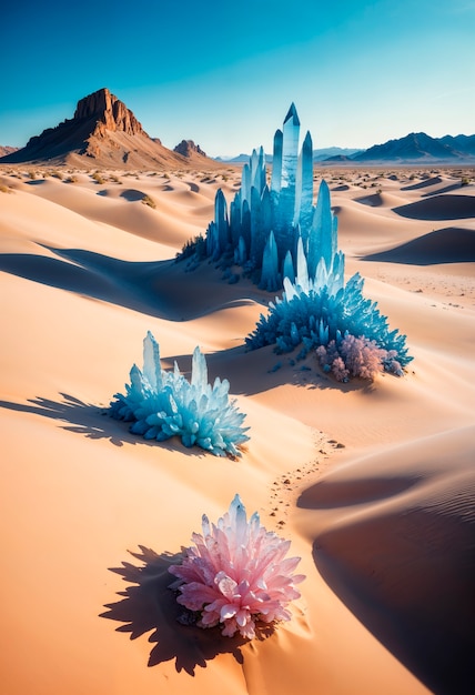 Free photo magical desert fantasy landscape