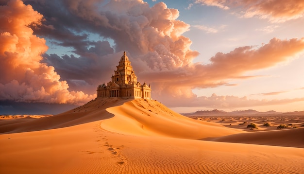 Free Photo magical desert fantasy landscape