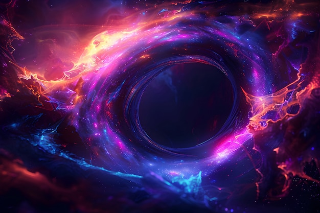 Free Photo magical fantasy black hole illustration