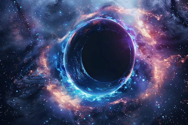 Free Photo magical fantasy black hole illustration