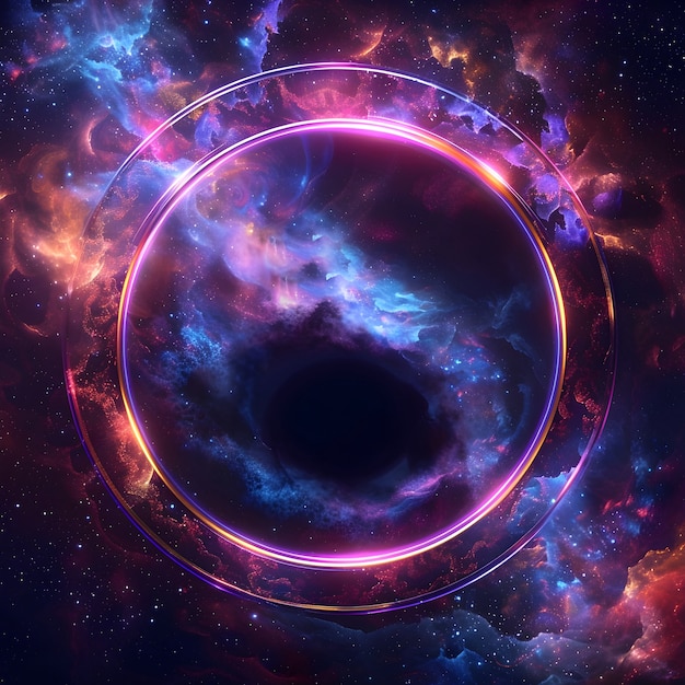 Free Photo magical fantasy black hole illustration