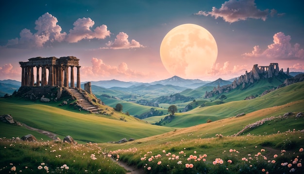 Free photo magical and fantasy landscape