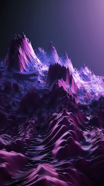 Magical and mystical landscape wallpaper in purple tones