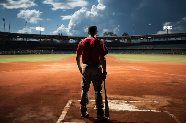 Free photo male baseball coach on the field