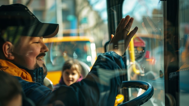 Male bus driver portrait