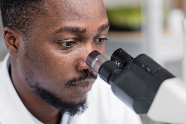 Male researcher in the laboratory